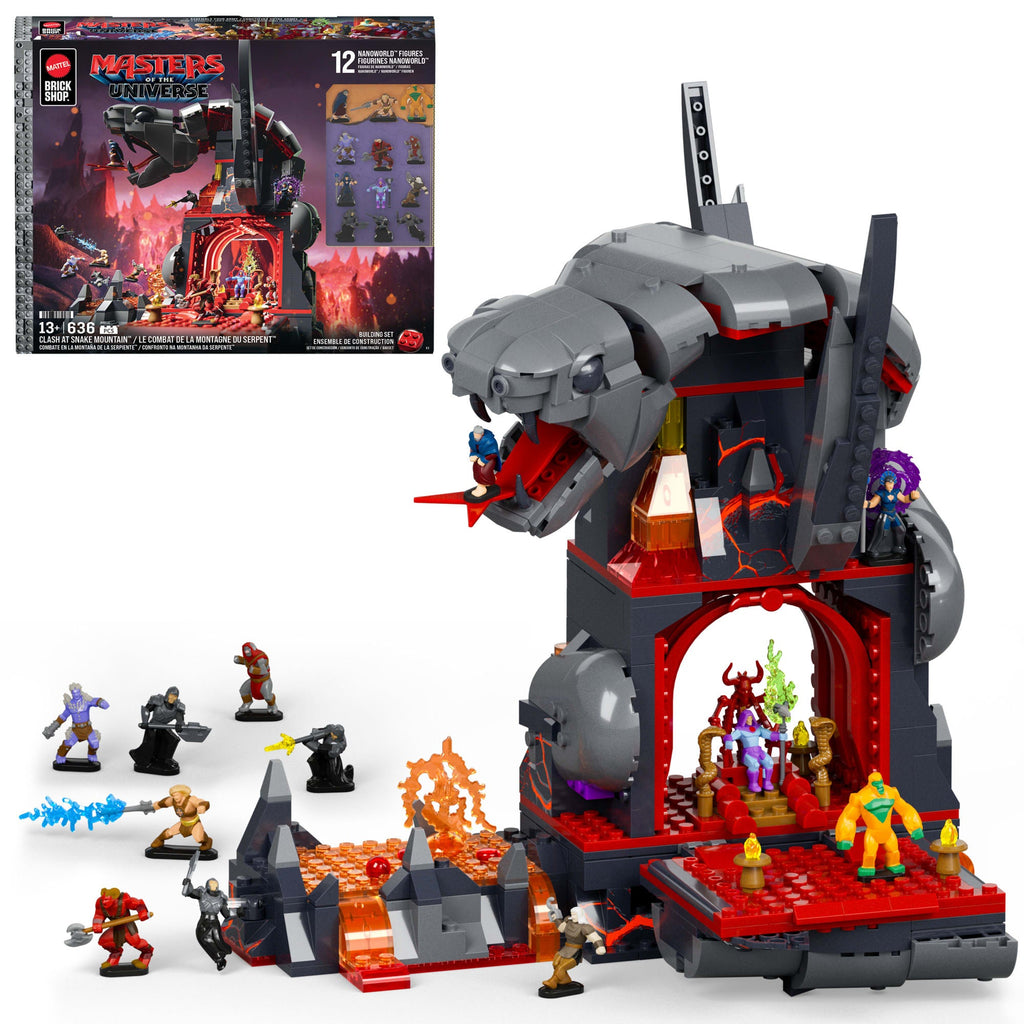 Mattel Brick Shop Masters of the Universe Clash at Snake Mountain Building Set