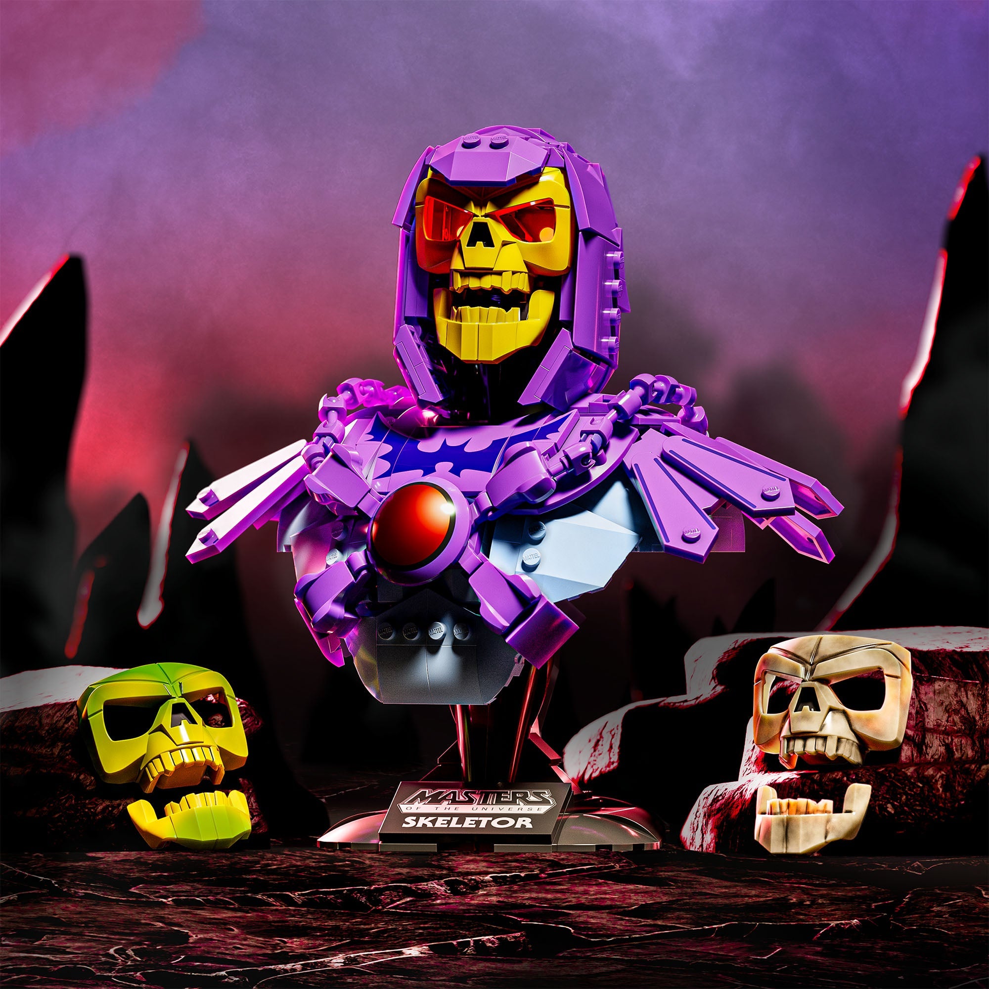Mattel Brick Shop Masters of the Universe Buildable Skeletor Bust