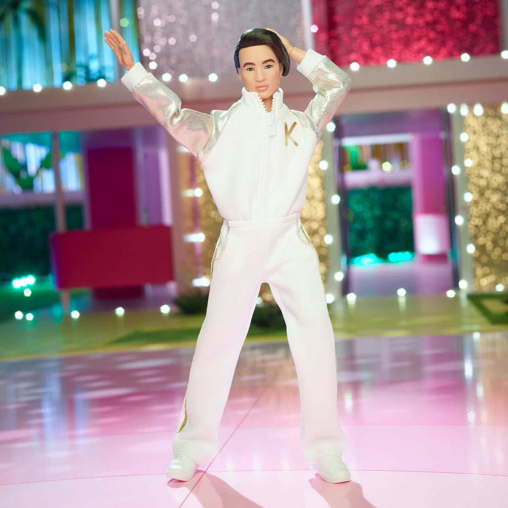 Ken Doll In White and Gold Tracksuit – Barbie The Movie