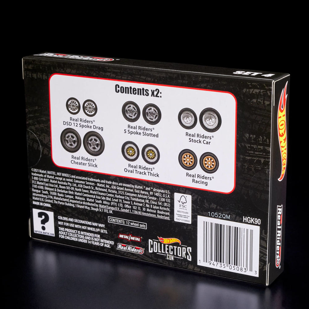 Hot Wheels RLC Exclusive Real Riders Wheels Pack – Set 4