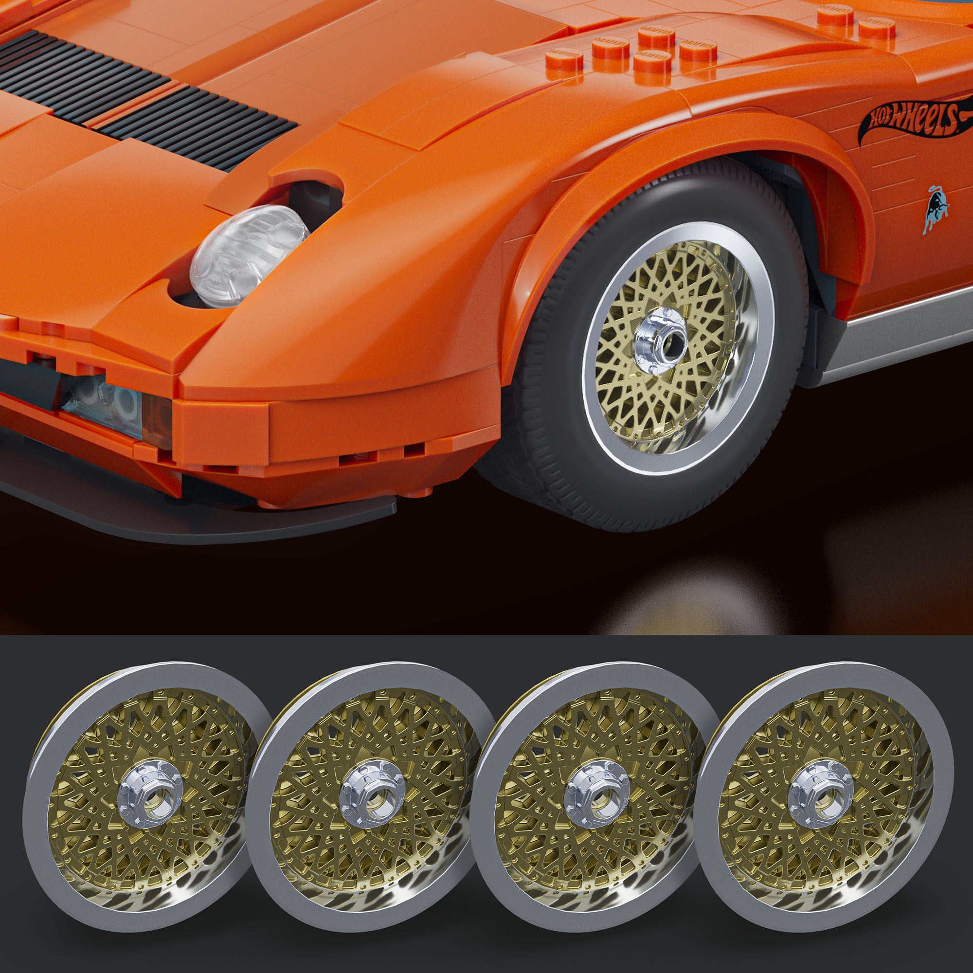 Mattel Brick Shop Hot Wheels Lamborghini Miura P400 SV Collectible Building Set