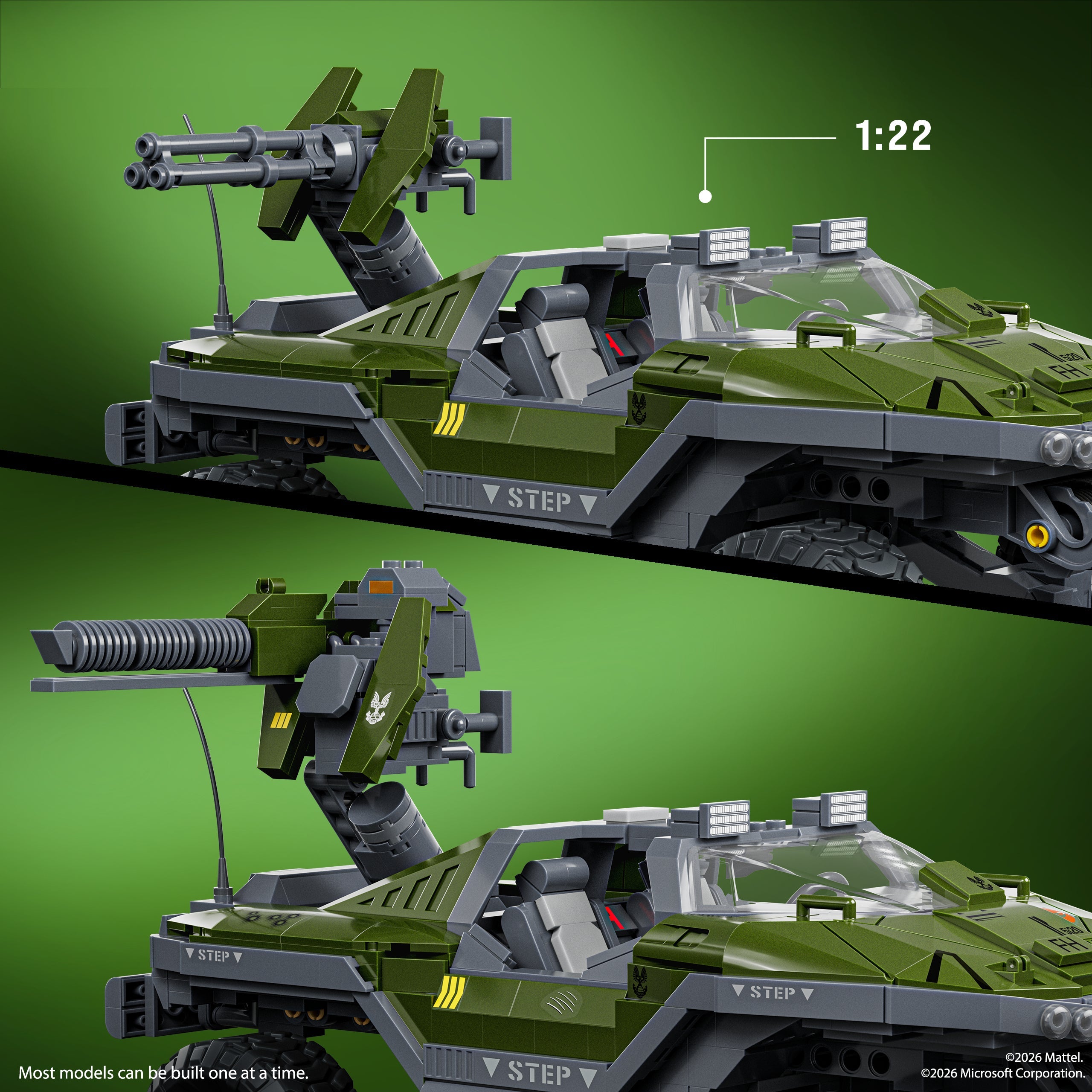 Mattel Brick Shop Hot Wheels Halo UNSC M12 Warthog Building Set