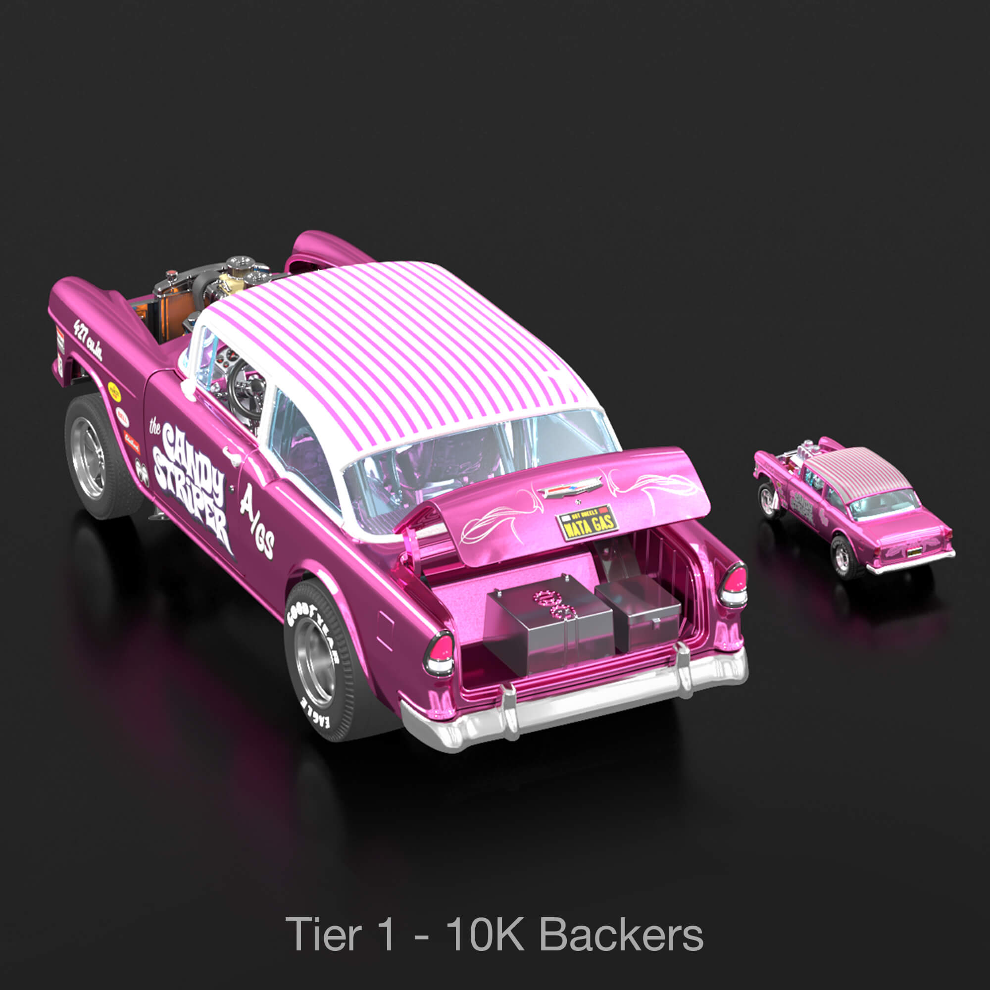 Hot Wheels RLC Exclusive 1:18 Scale ‘55 Chevy Bel Air Gasser “Candy Striper” - Crowdfund